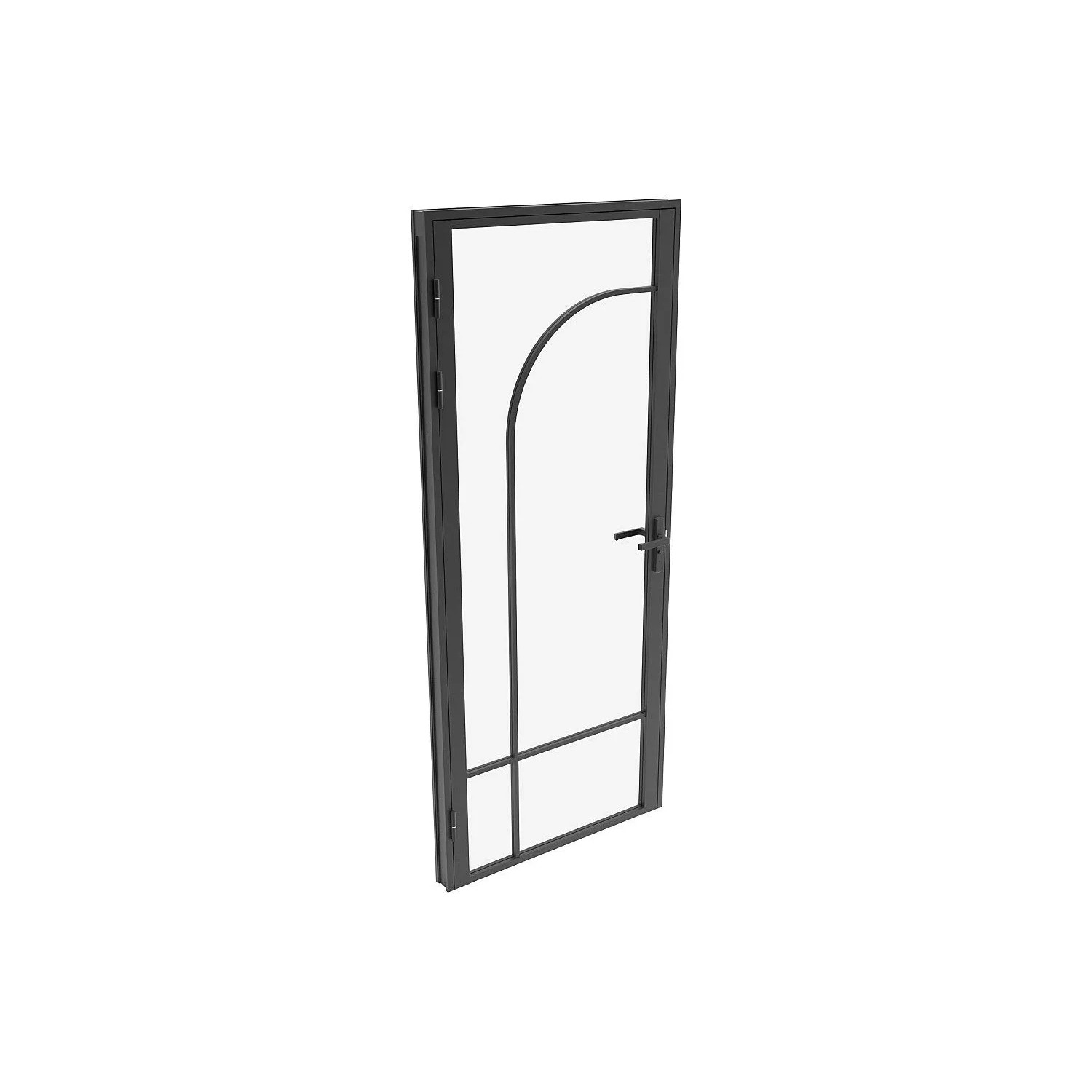 Vente-unique Tür-Komplettsets Closida Schwarz 73 cm