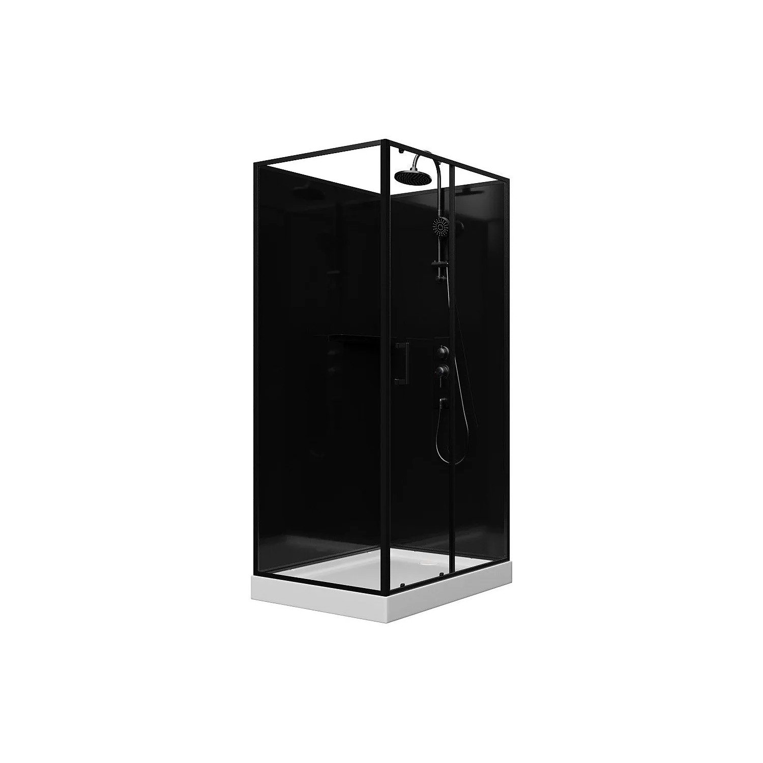 Vente-unique Duschkabine Zodani Schwarz 110 cm