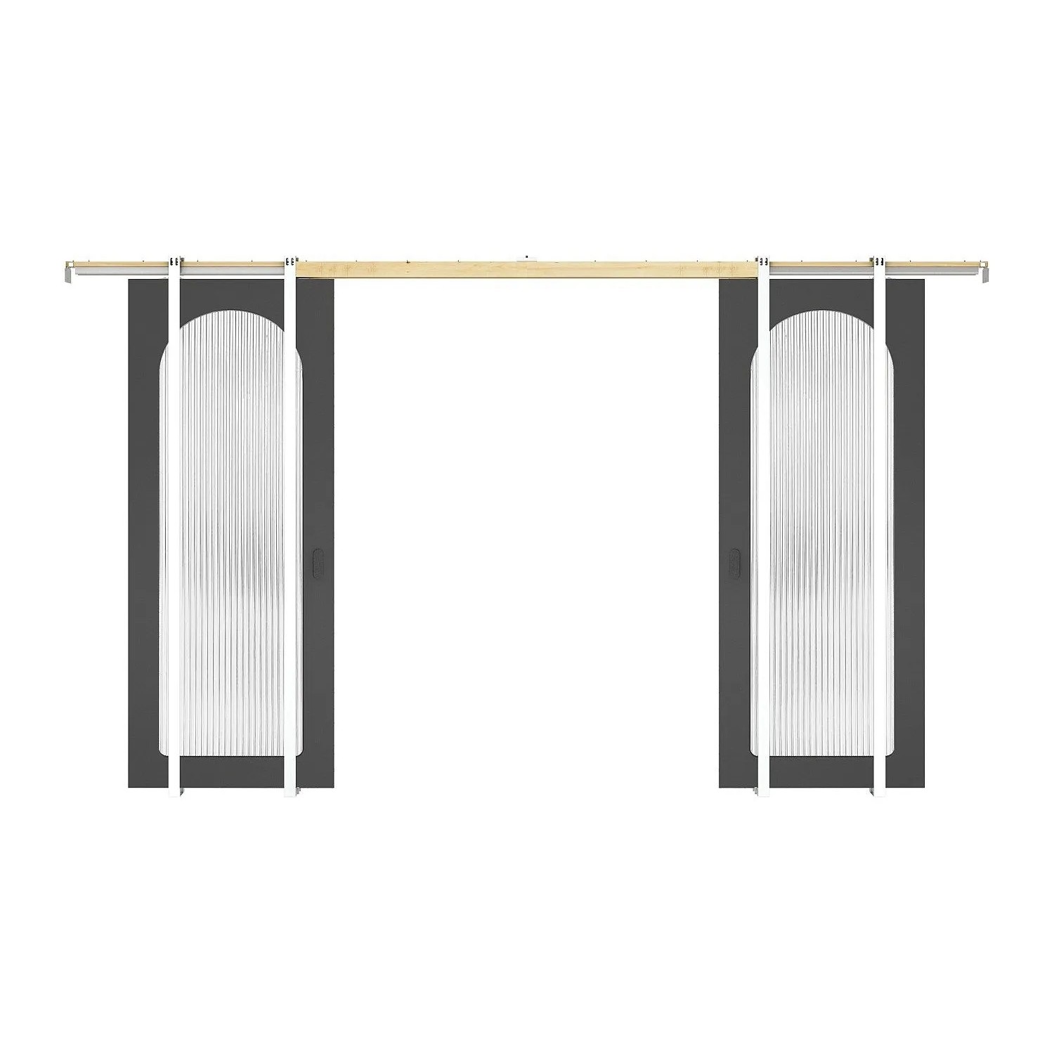 Vente-unique Schiebetür Odeza Schwarz 93 cm