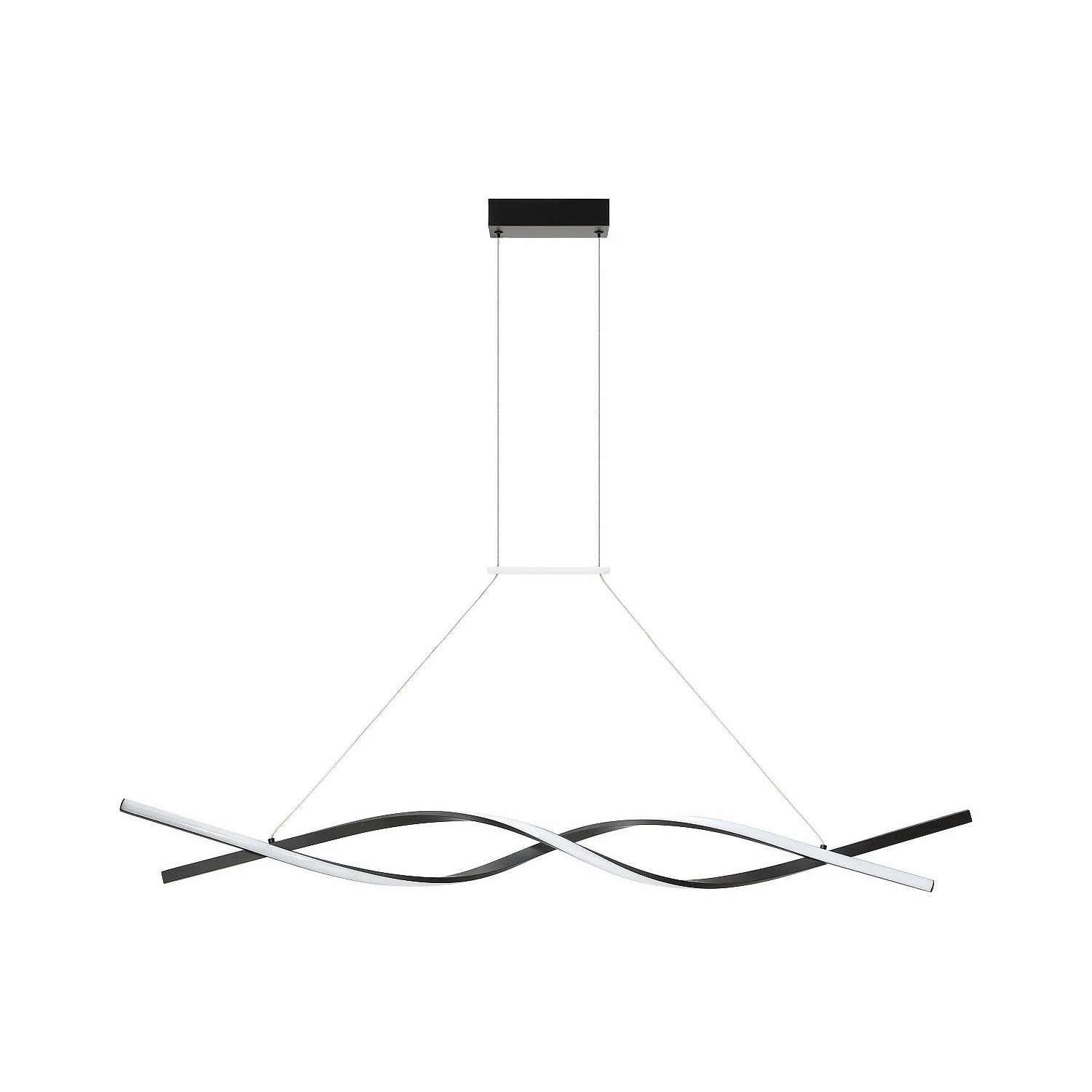 Vente-unique Hängeleuchte Und Kronleuchter Oloma Schwarz 120 cm