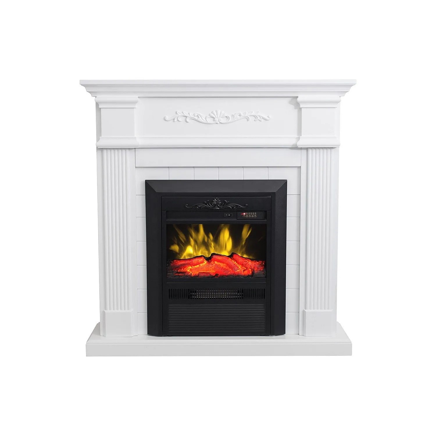Vente-unique Kamin Otemanu Weiß 98 cm