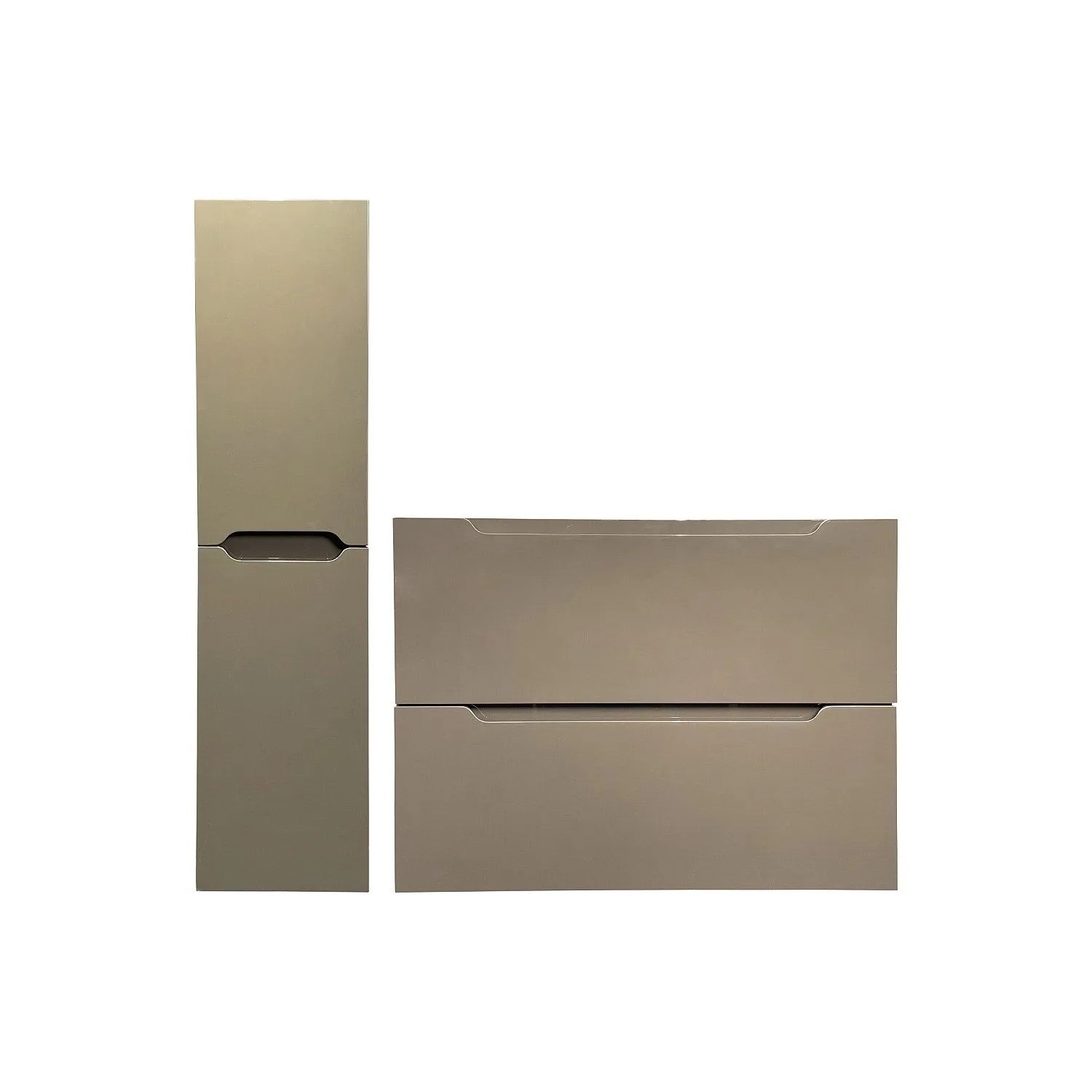 Vente-unique Badmöbel-Set Stefanie Taupe 80 cm