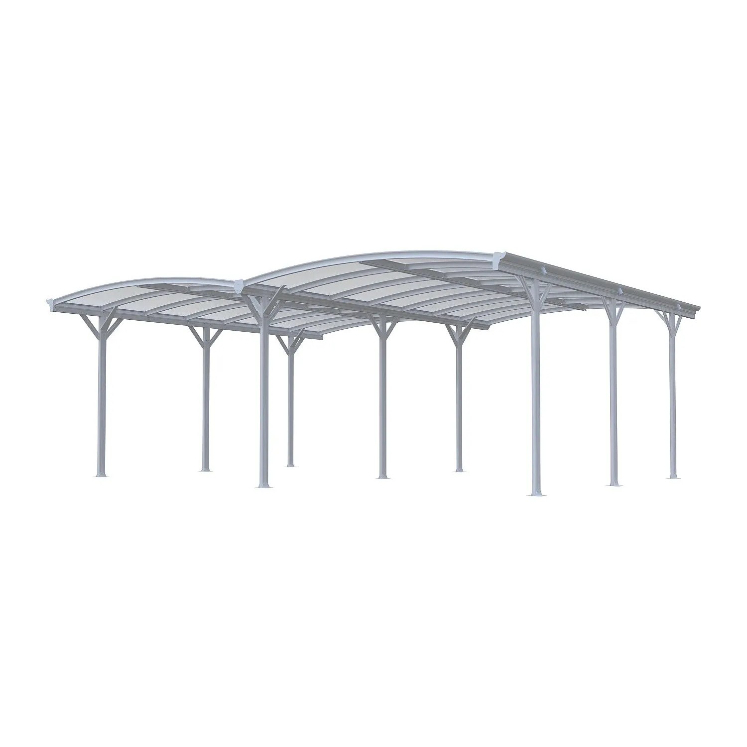 Vente-unique Freistehendes Carport Baresa Weiß 370 cm