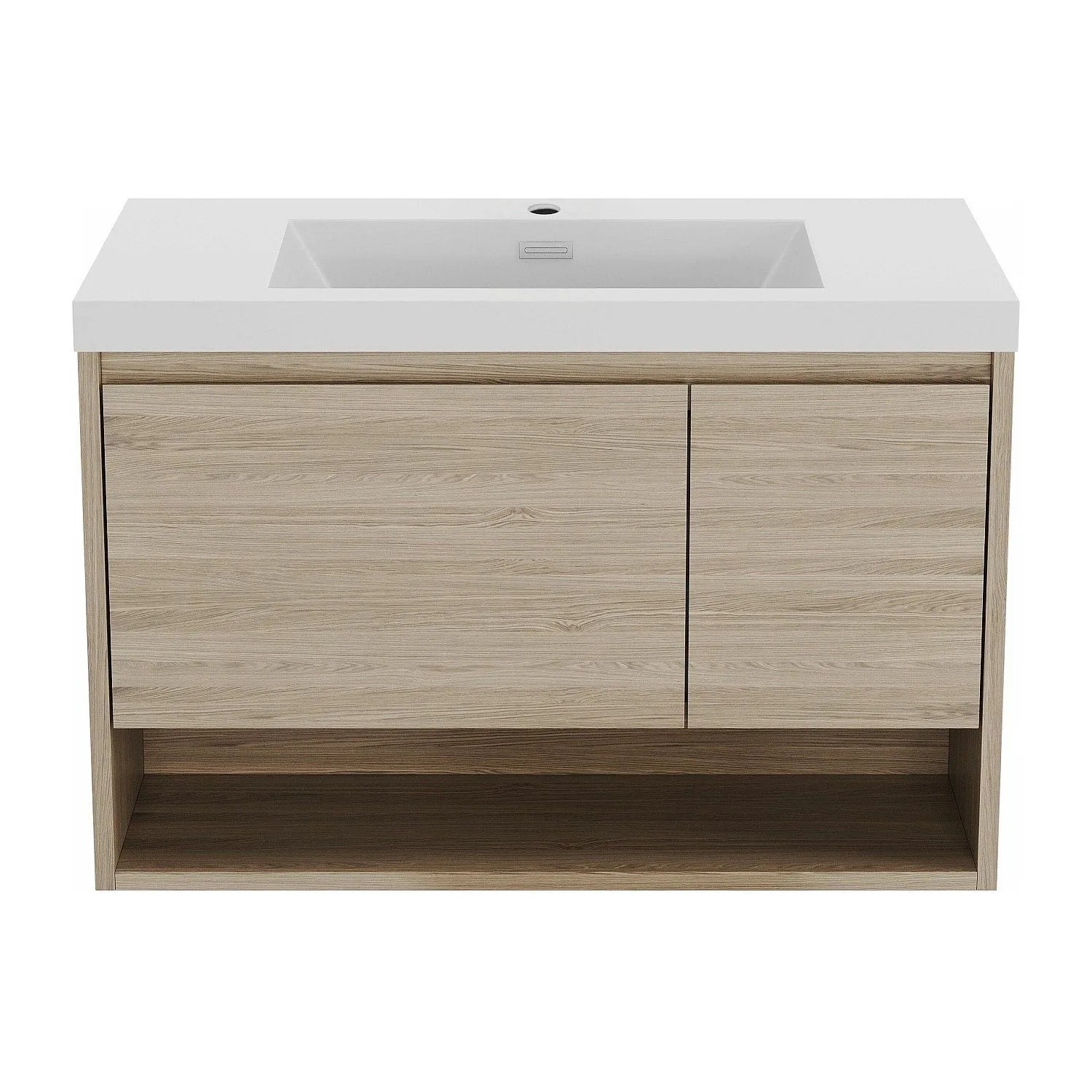 Vente-unique Einzelwaschtisch Pujuka Naturfarben Hell 90 cm