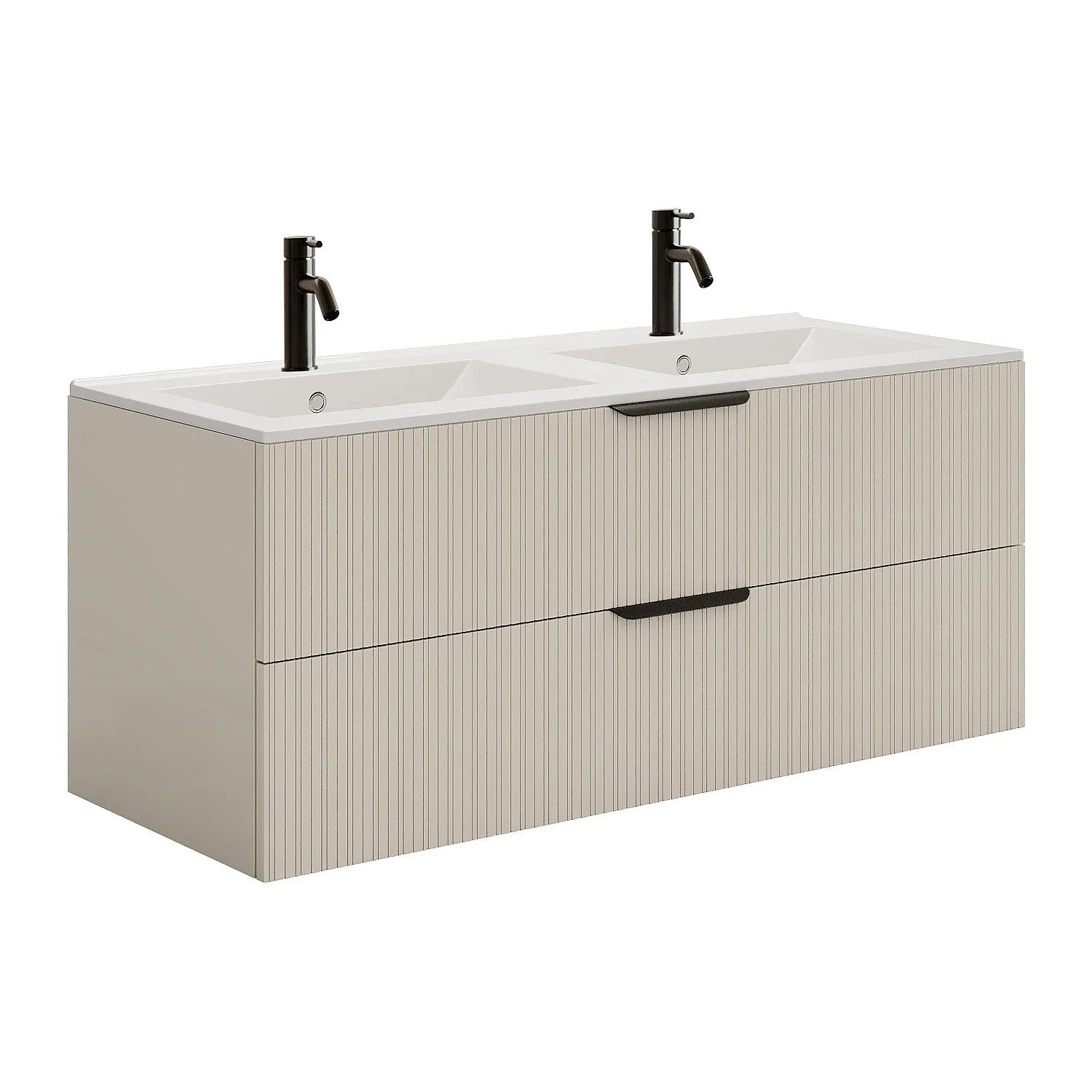 Vente-unique Doppelwaschtisch Daliko Beige 120 cm