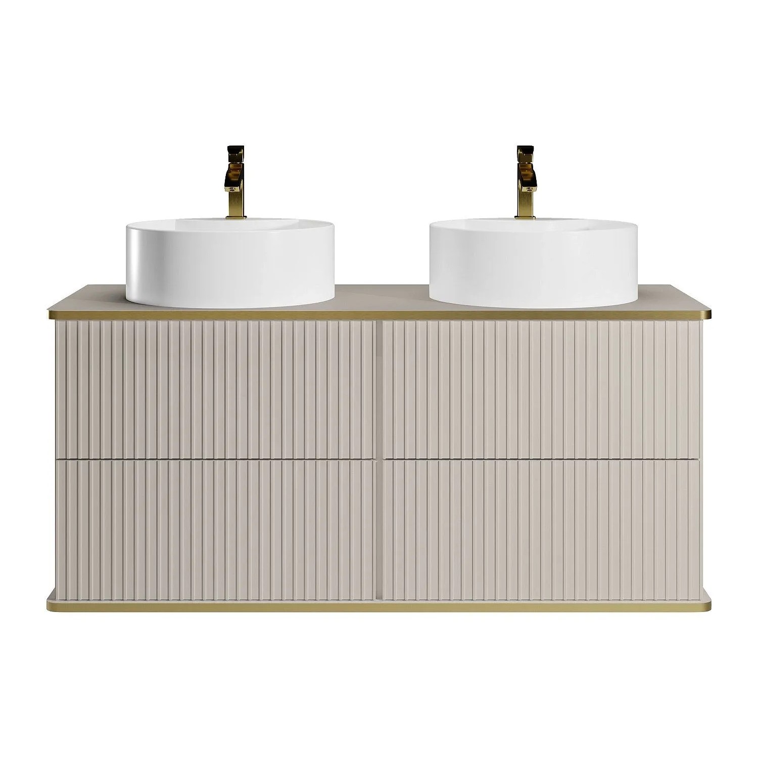 Vente-unique Doppelwaschtisch Keliza Beige 150 cm