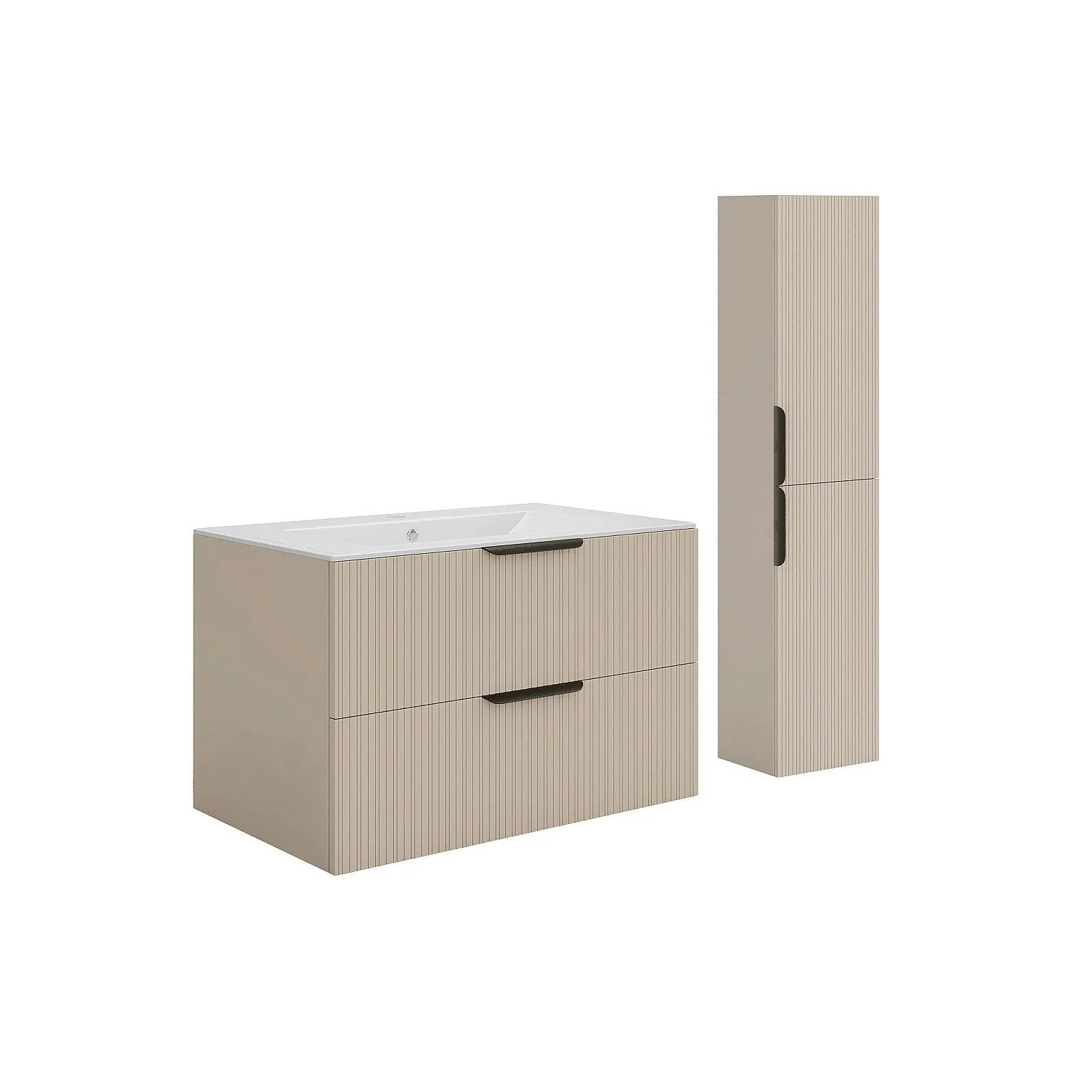 Vente-unique Badmöbel-Set Daliko Beige 80 cm