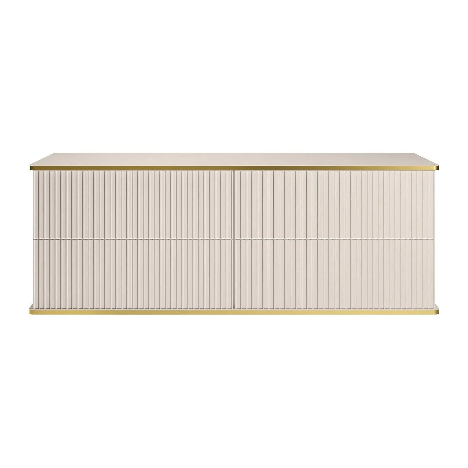 Vente-unique Waschbeckenunterschrank Keliza Beige 150 cm