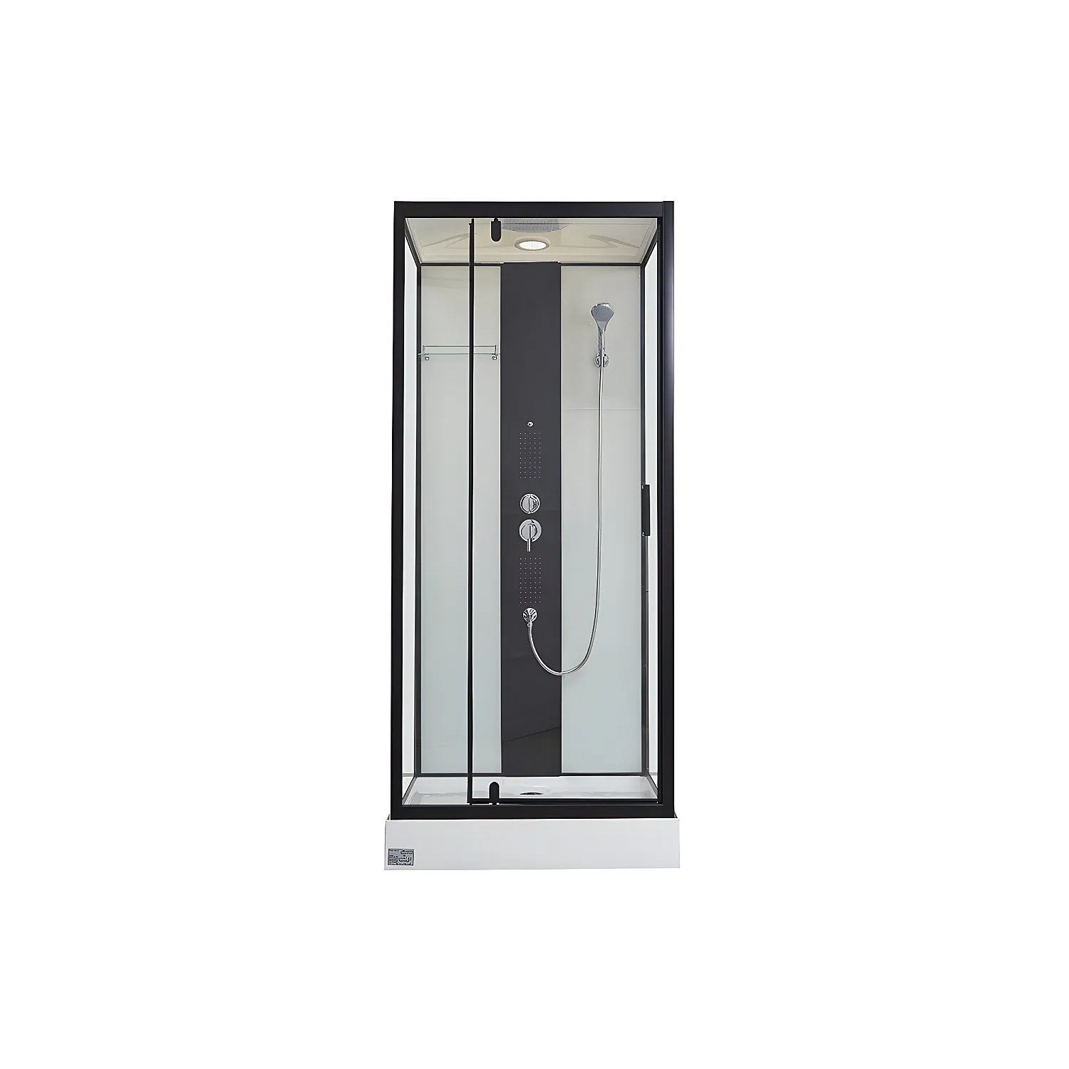 Vente-unique Duschkabine Primea Schwarz 90 cm
