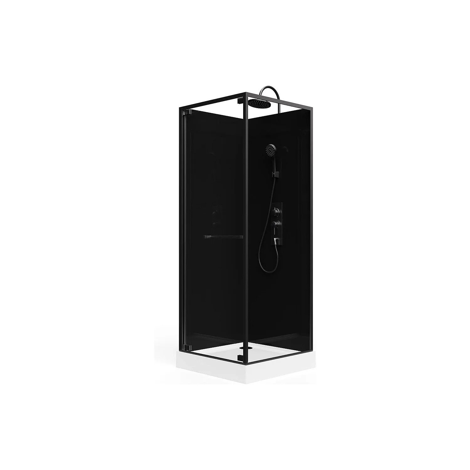 Vente-unique Duschkabine Badoni Schwarz 80 cm
