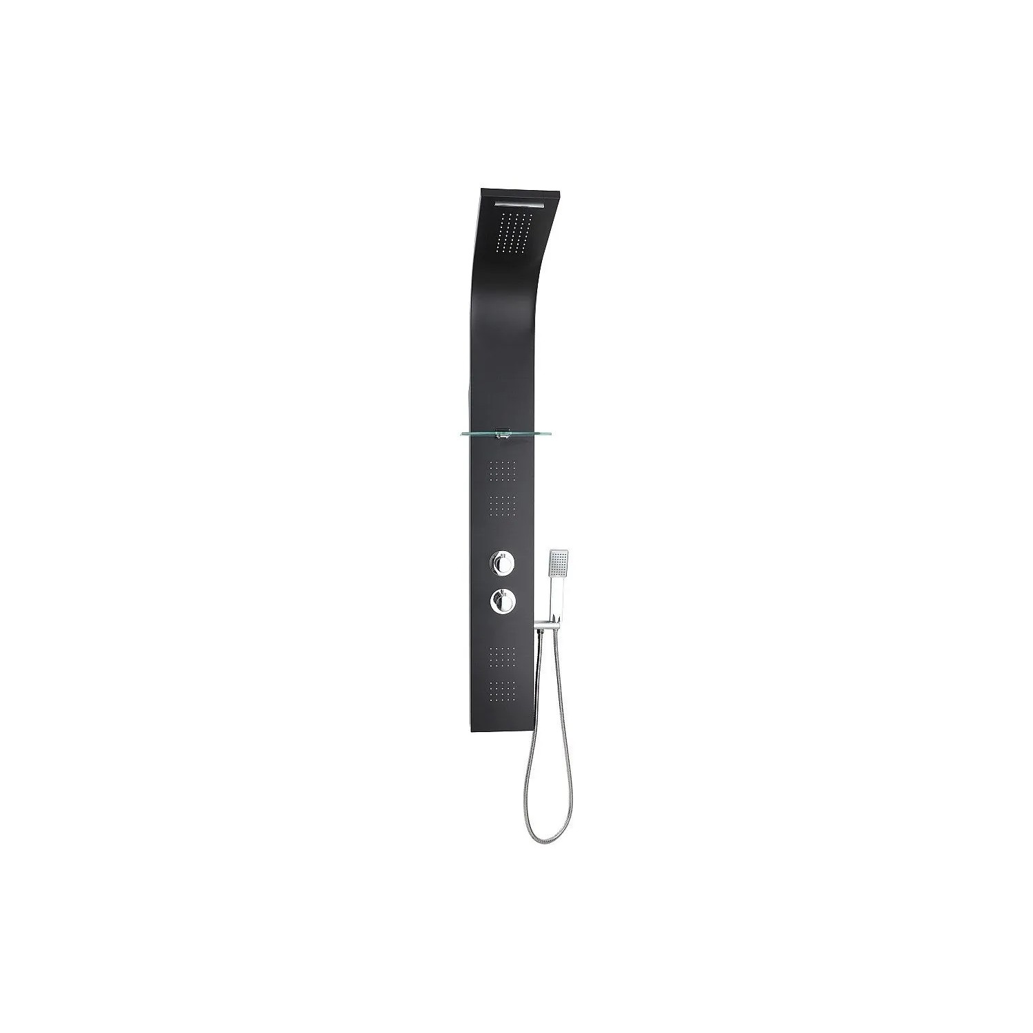 Vente-unique Duschsäule Josta Schwarz 20 cm