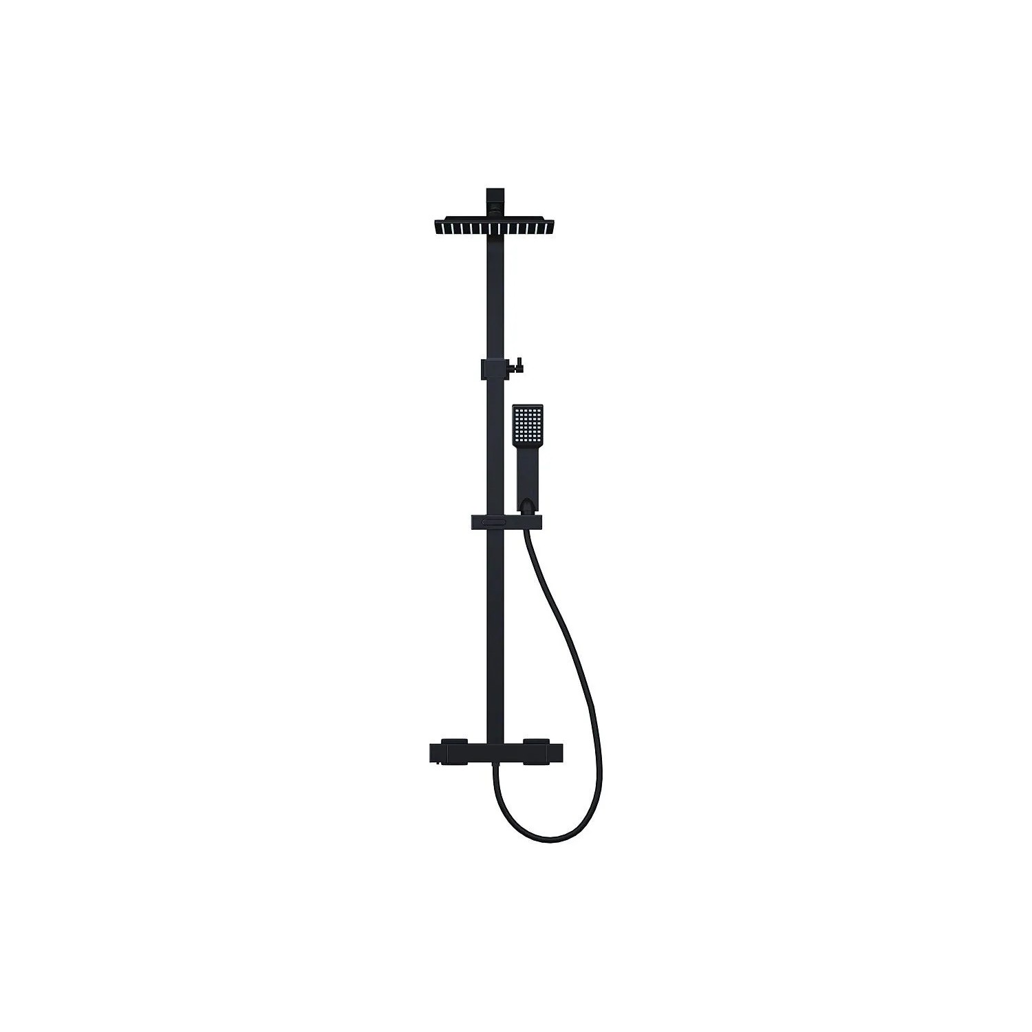 Vente-unique Duschsäule Peneda Schwarz 26 cm