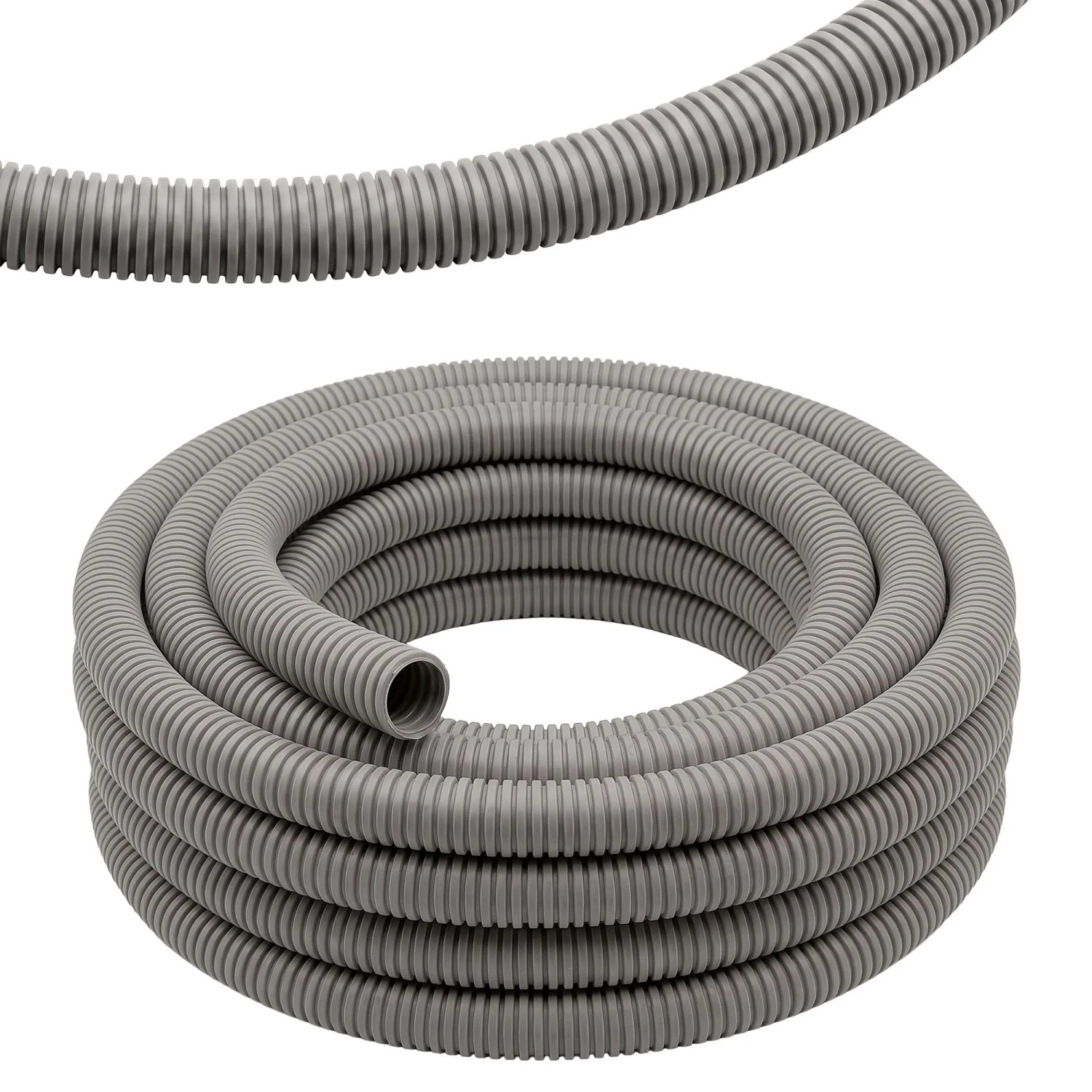 EDO Wellrohr Isolierrohr Halogenfrei 20/13,5 mm 50 m Dunkelgrau 750 N UV-beständig