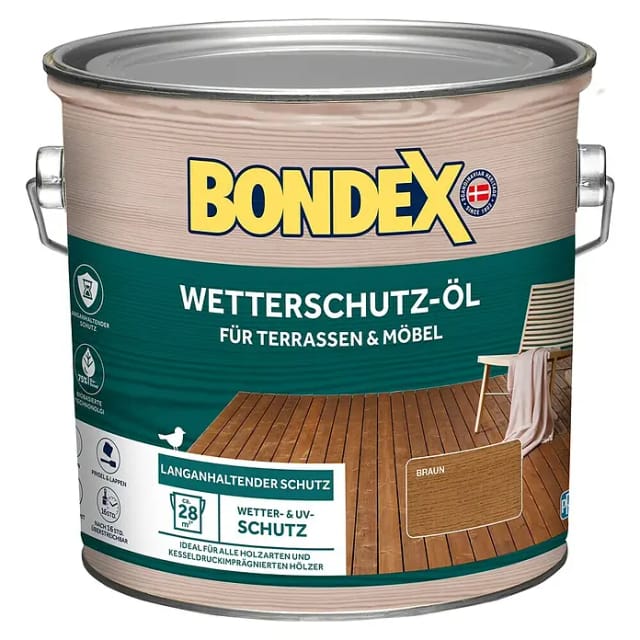 Bondex Wetterschutzfarbe BONDEX Wetterschutz-Öl für Aussen, UV-Schutz, matt, wasserabweisend