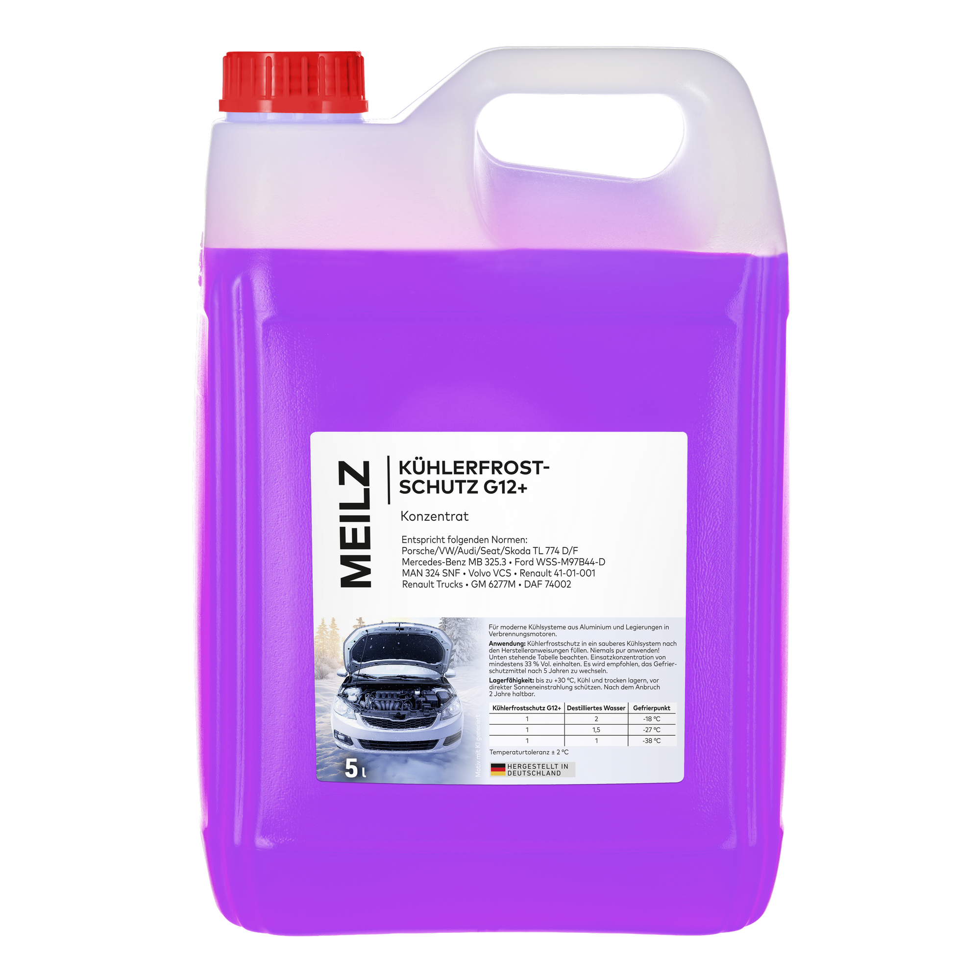 Meilz Kühlerfrostschutz G12+ Konzentrat 5 l
