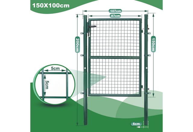 Clanmacy Gartentor Gartentür Gartentor Zauntür Zauntor Gartenpforte Zauntür Gartenzaun