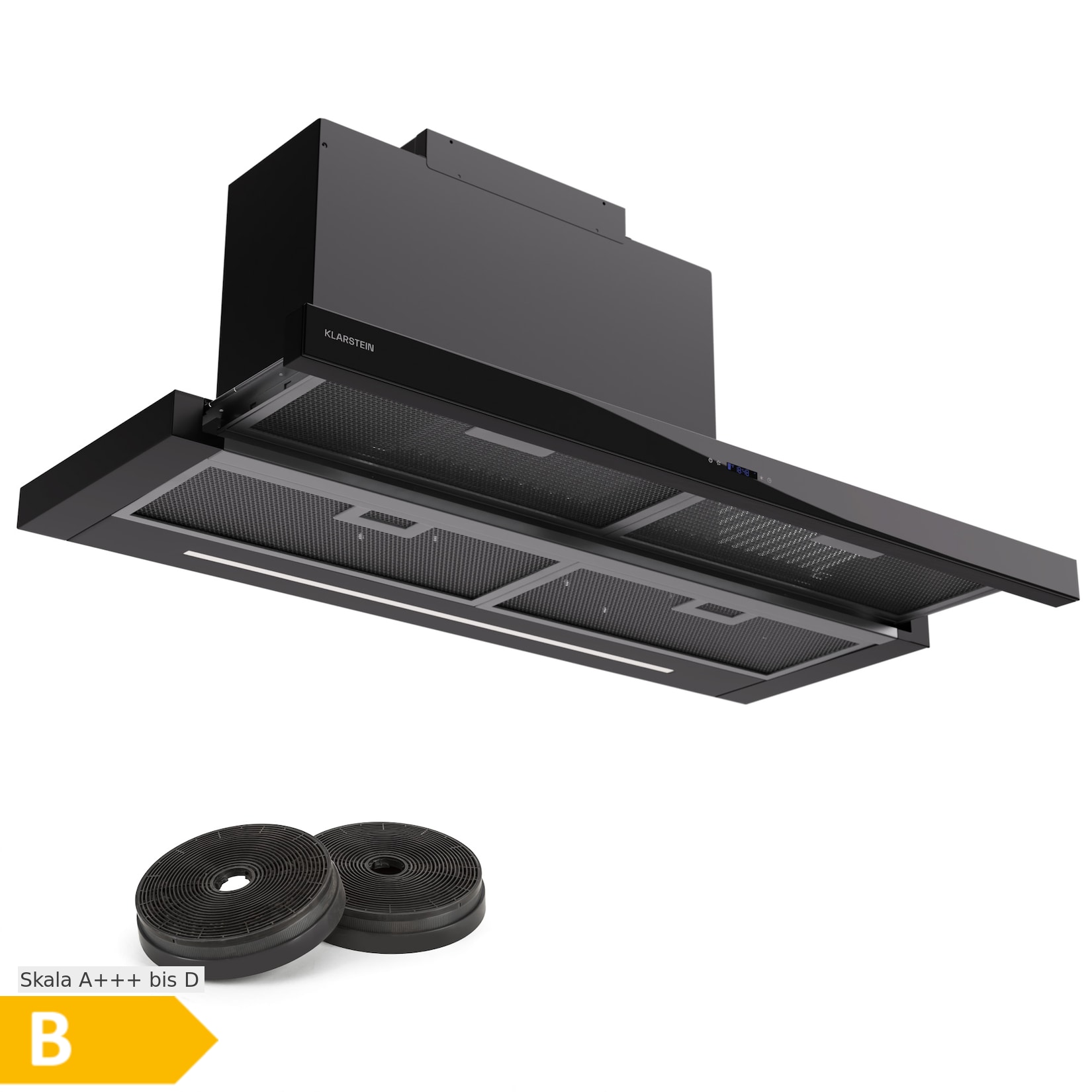 Mariana Neo 90 Flachschirmhaube 90cm 640 m³/h Abluft LED Schwarz