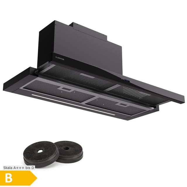 Mariana Neo 90 Flachschirmhaube 90cm 640 m³/h Abluft LED Schwarz