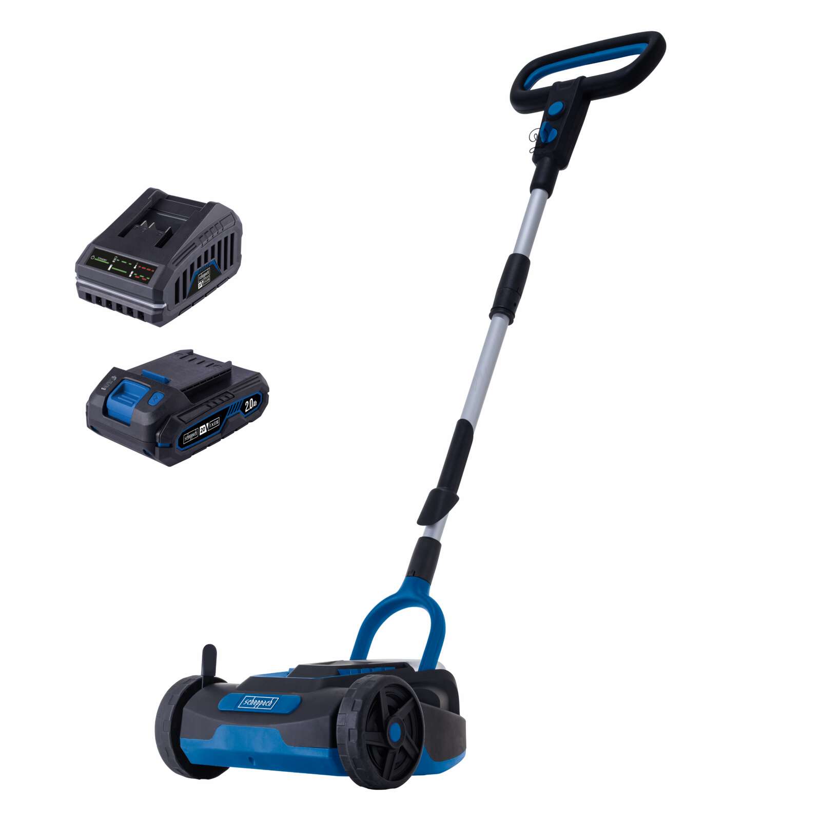 Akku-Rasenmäher BC-MP220-X Scheppach - 20V | 21,5cm Schnittbreite | 120m2 Fläche | 30 bis 50mm Schnitthöhe | LED-Akkuanzeige Bild 5
