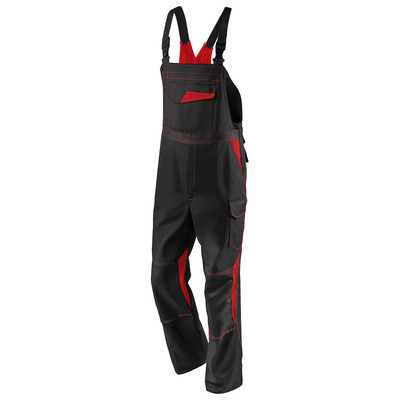 IMAGE DRESS NEW DESIGN Latzhose 3347 3411, schwarz/mittelrot, Größe 27