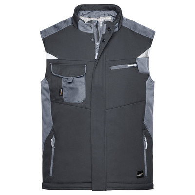 Workwear Winter Softshell Weste JN825, schwarz/carbon, Größe M