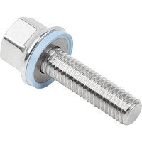 SCHRAUBE M. DICHT + UNTERLAGSCHEIBE M06X12, FORM:A OHNE SCHAFT, EDELSTAHL 1.4404 POLIERT, HYGIENIC USIT®, Bild 2