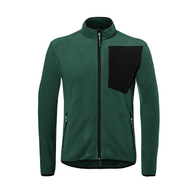 Fleecejacke 1254 6201, moosgrün/schwarz, Größe XS