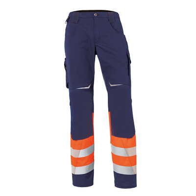 REFLECTIQ Hose Klasse 1 2208 8340, warnorange/dunkelblau, Größe 30K