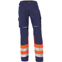REFLECTIQ Hose Klasse 1 2208 8340, warnorange/dunkelblau, Größe 26K Bild 2