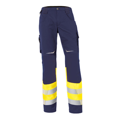 REFLECTIQ Hose Klasse 1 2208 8340, warngelb/dunkelblau, Größe 23