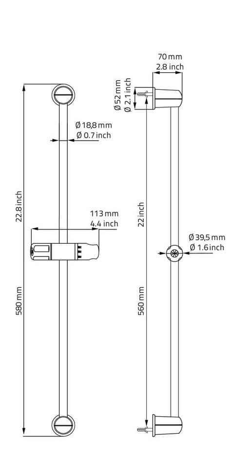 Ridder Brausehalter Grenada weiß