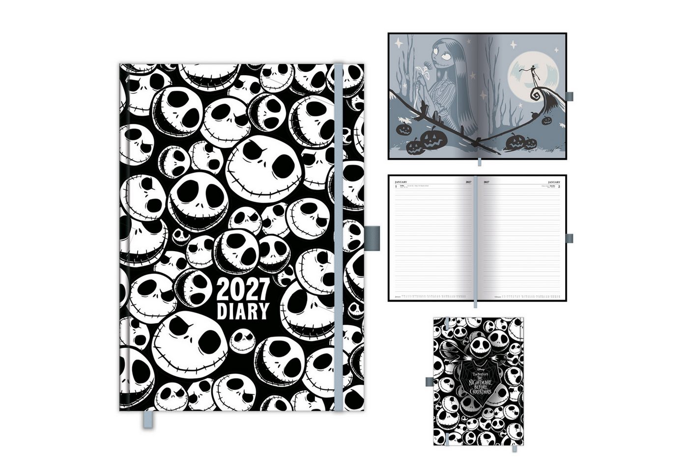 Wandkalender Nightmare before Christmas - Buchkalender 2027