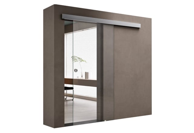 doporro Glasschiebetür komplettset Zimmertür glas H:2050mm 8mm ESG Nano Amalfi19