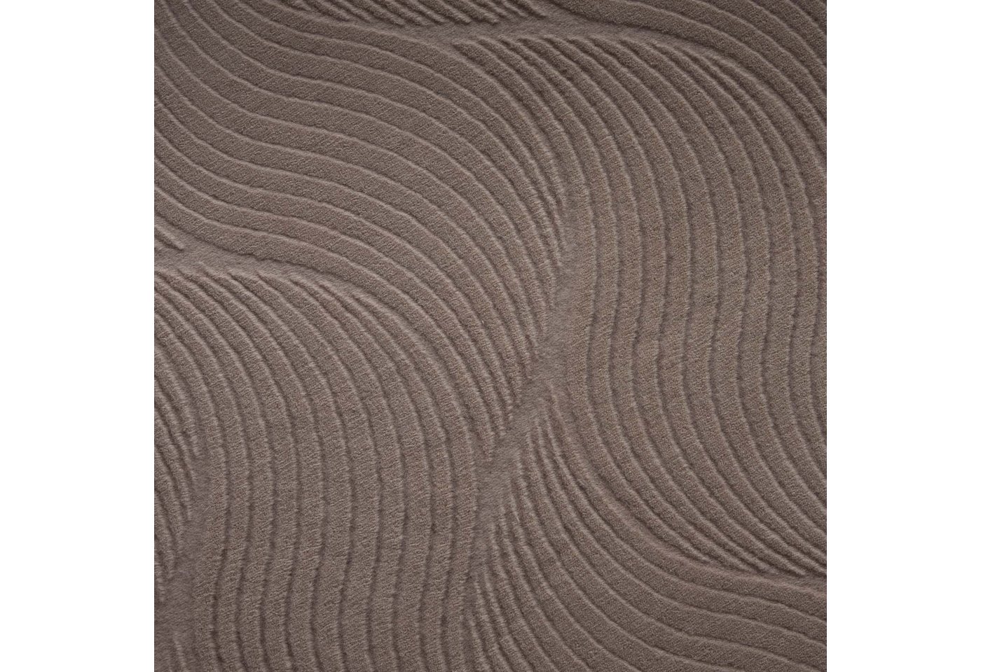 TaraCarpet Teppich TaraCarpet Homestyle 392 Shell, rund, Höhe: 10 mm, Felloptik hoch-tief weich waschbar Düne taupe 80x80 rund Bild 4