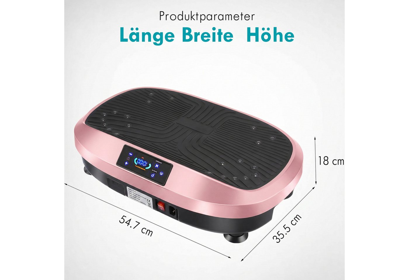 kehot Vibrationsplatte Vibrationsplatte für Ganzkörpertraining zu Hause, 200 W, 120 Intensitätsstufen, (Fitnessgerät mit Trainingsbändern für vielseitige Übungen), Leiser Motor, Fernbedienung und seitliche Transporträder Bild 3