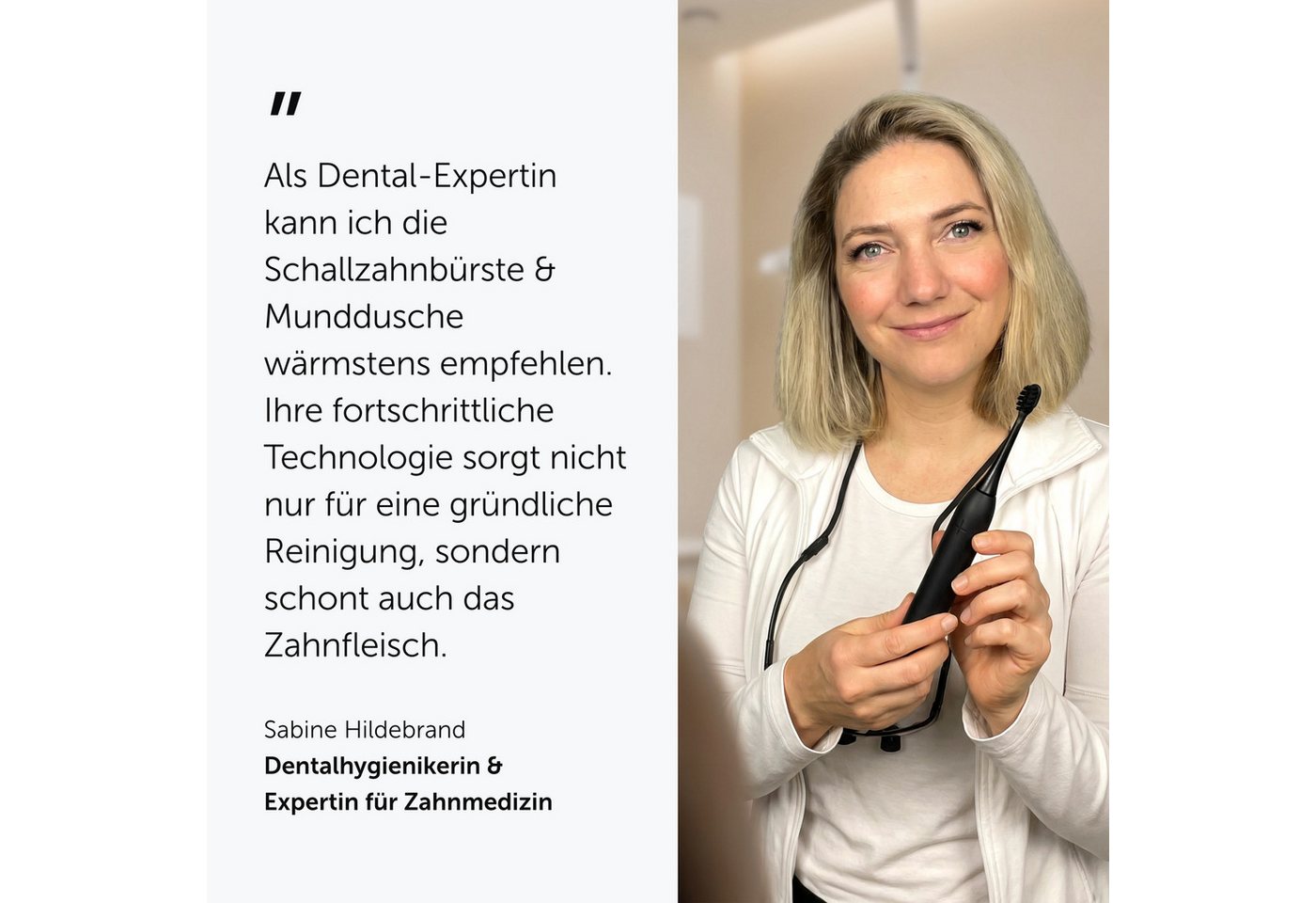 Wondersmile Schallzahnbürste Elektrische Zahnbürste - Testsieger 2026 - 100 Tage risikofrei testen, Aufsteckbürsten: 1 St., Integrierter Zungenreiniger Bild 3