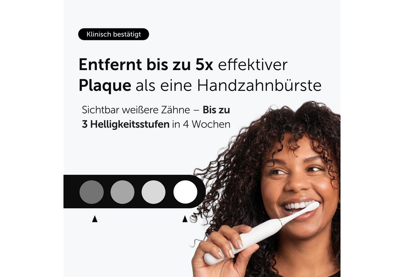 Wondersmile Schallzahnbürste Elektrische Zahnbürste - Testsieger 2026 - 100 Tage risikofrei testen, Aufsteckbürsten: 1 St., Integrierter Zungenreiniger Bild 5