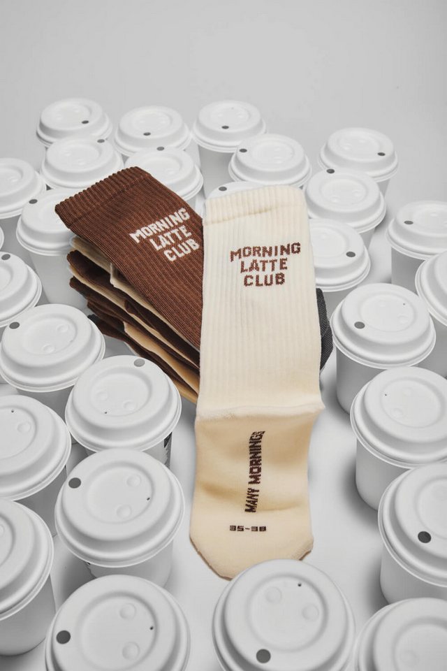 Many Mornings Sportsocken Many Mornings Sport Latte Club (1 Paar, 1-Paar, 1 Paar) immer ein dismatching Paar