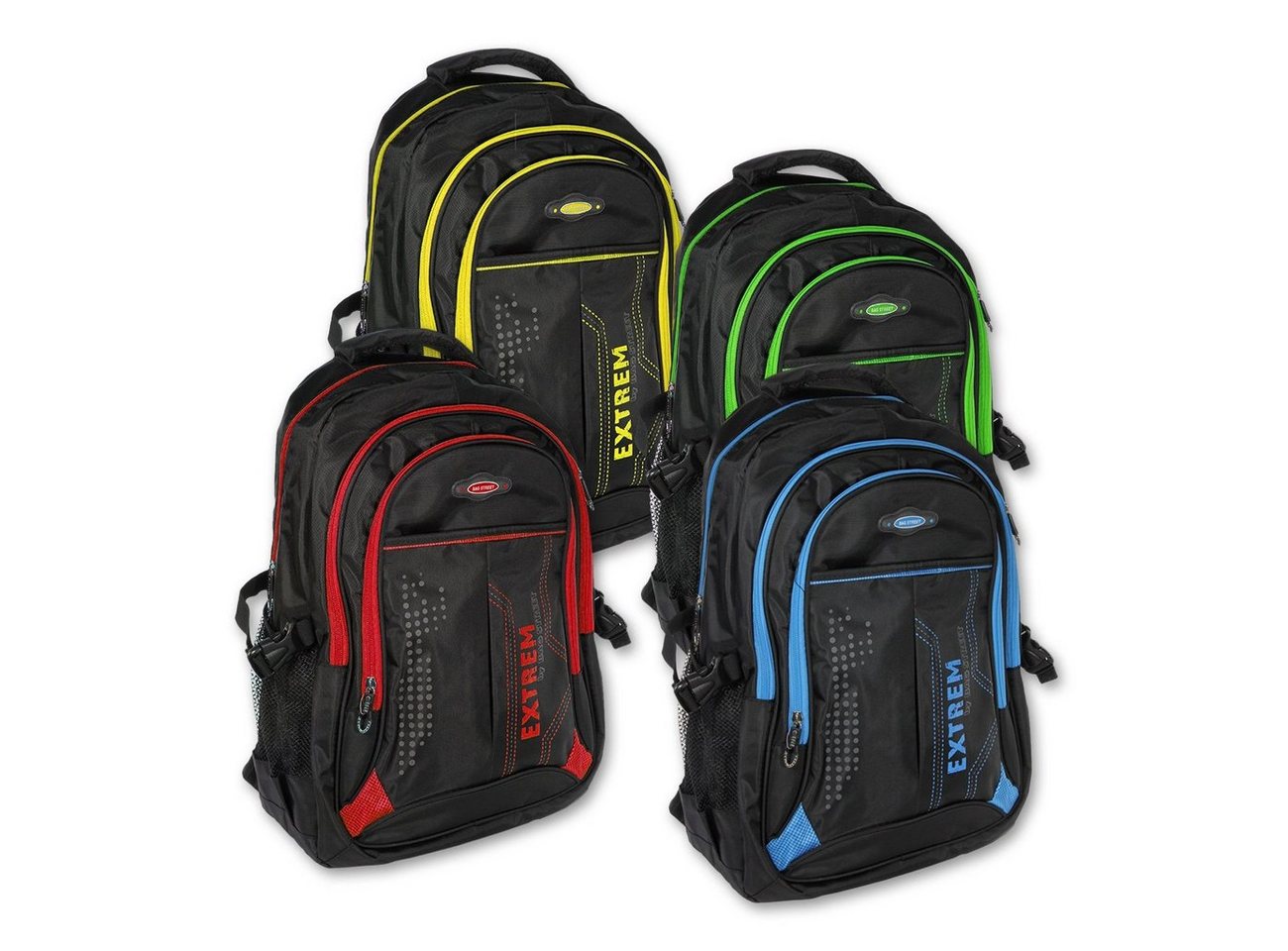 BAG STREET Sportrucksack Bag Street Damen Herren Sporttasche (Sportrucksack), Sportrucksack, Businessrucksack Synthetik, schwarz, rot ca. 30cm x ca. Bild 4