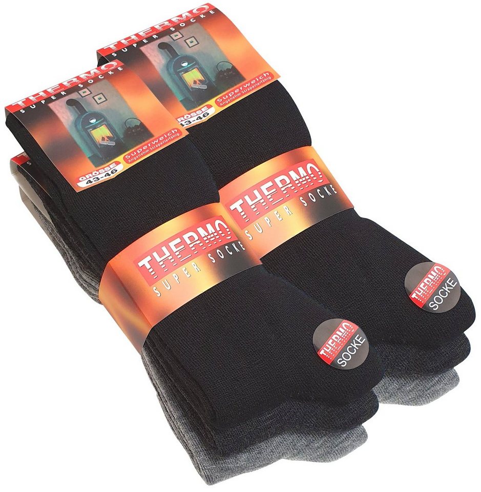 Cotton Prime® Thermosocken (6-Paar) mit wärmenden Frottee