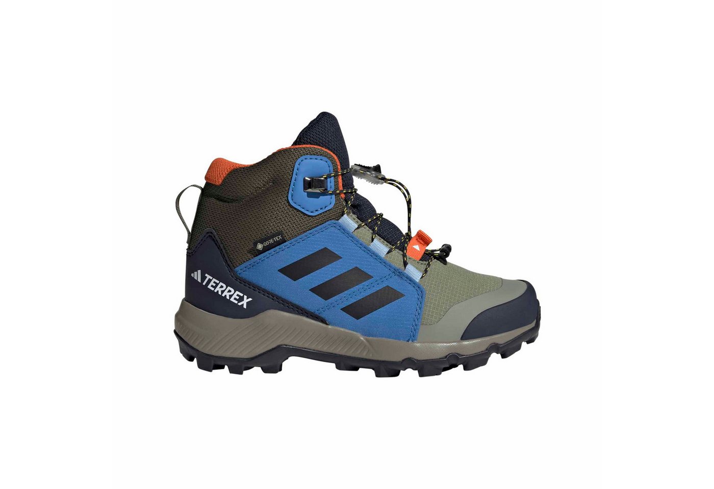 adidas Performance Wanderschuhe Terrex GORE-TEX Mid (wasserdicht) olivegrün/blau Kinder Laufschuh
