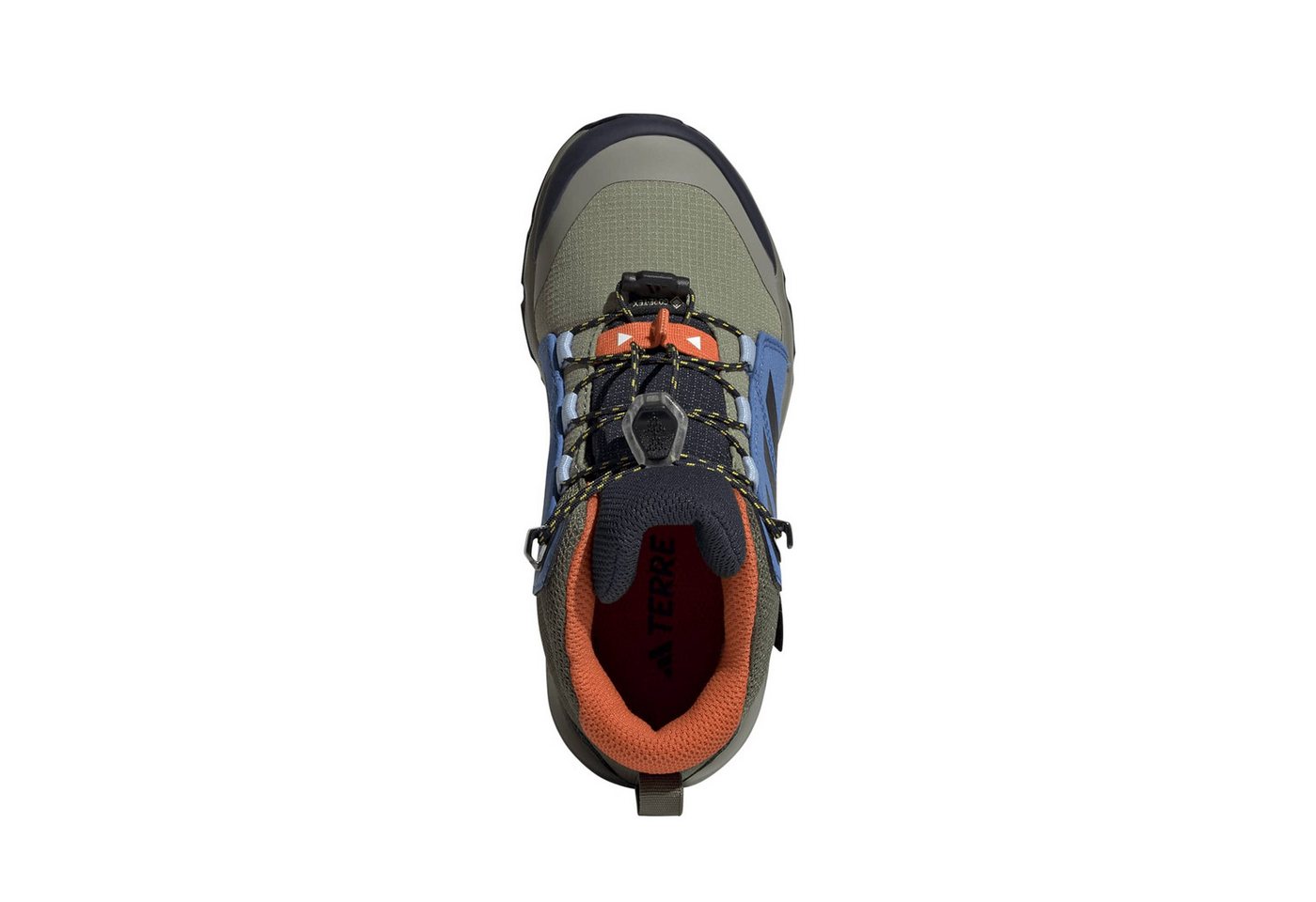 adidas Performance Wanderschuhe Terrex GORE-TEX Mid (wasserdicht) olivegrün/blau Kinder Laufschuh Bild 3