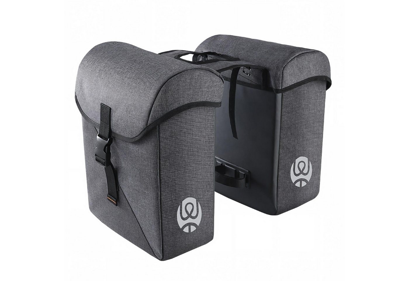 Kityhome Gepäckträgertasche 35L Fahrradtasche Set wasserdicht Reflektor stabil, 300D Polyester + PU-Nylon,Verstärkte Seitenwände,Wasserdicht