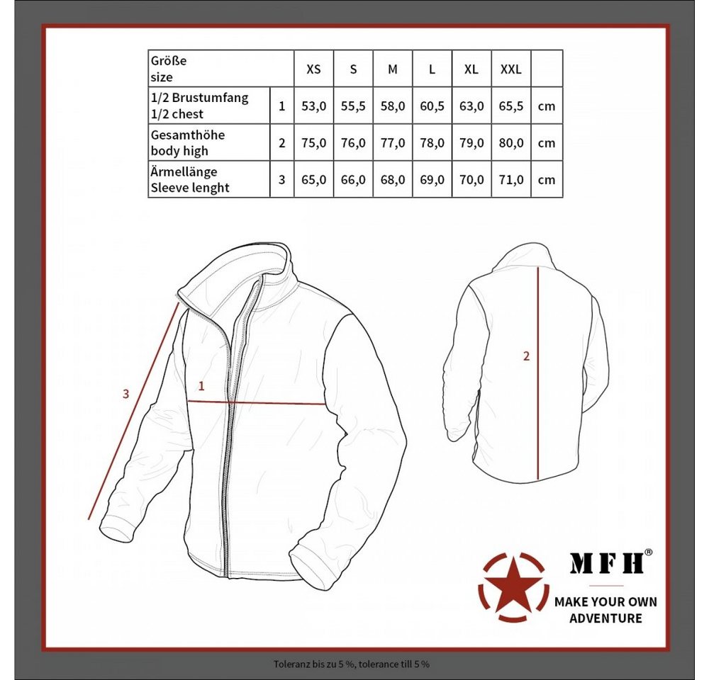 MFH Kurzmantel US Pea Coat, mit blauen Knöpfen Knöpfen mit Ankersymbol Bild 2