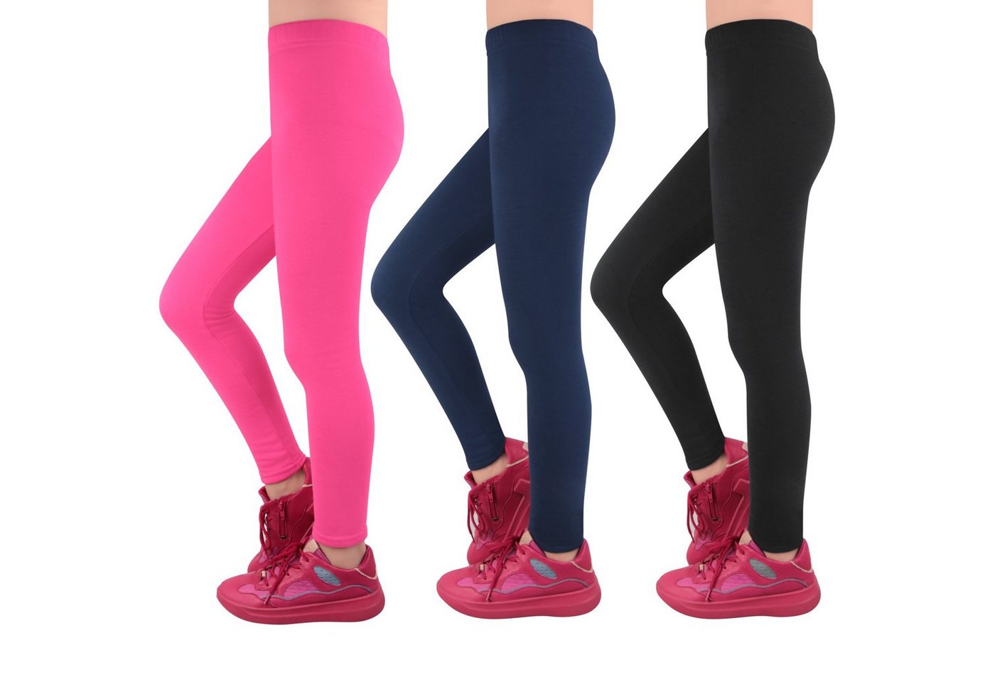 L&K-II Thermoleggings 4602 (1/2/3er-Pack, 3-tlg., 1/2/3er-Set) Winter gefütterte Mädchen Leggings Bild 2