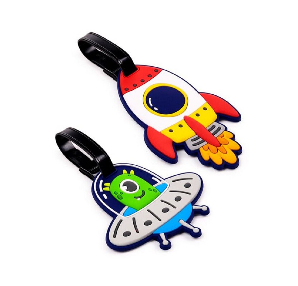 Puckator Gepäckanhänger Space Cadets (Set, 2-St., Raktete Ufo) Kofferanhänger, Namensschild Bild 5