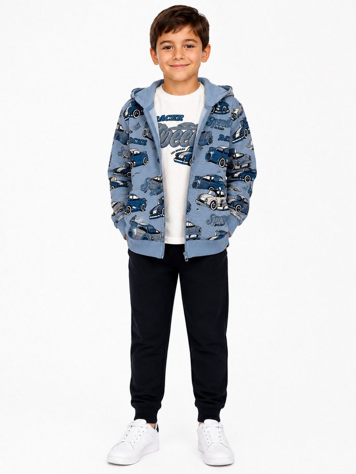 Fashion Boy Sweatanzug 3-teiliges Set mit Kapuzenjacke, Langarmshirt & Jogginghose JF828 (Set, Kapuzenjacke, Langarmshirt & Jogginghose) Bild 4