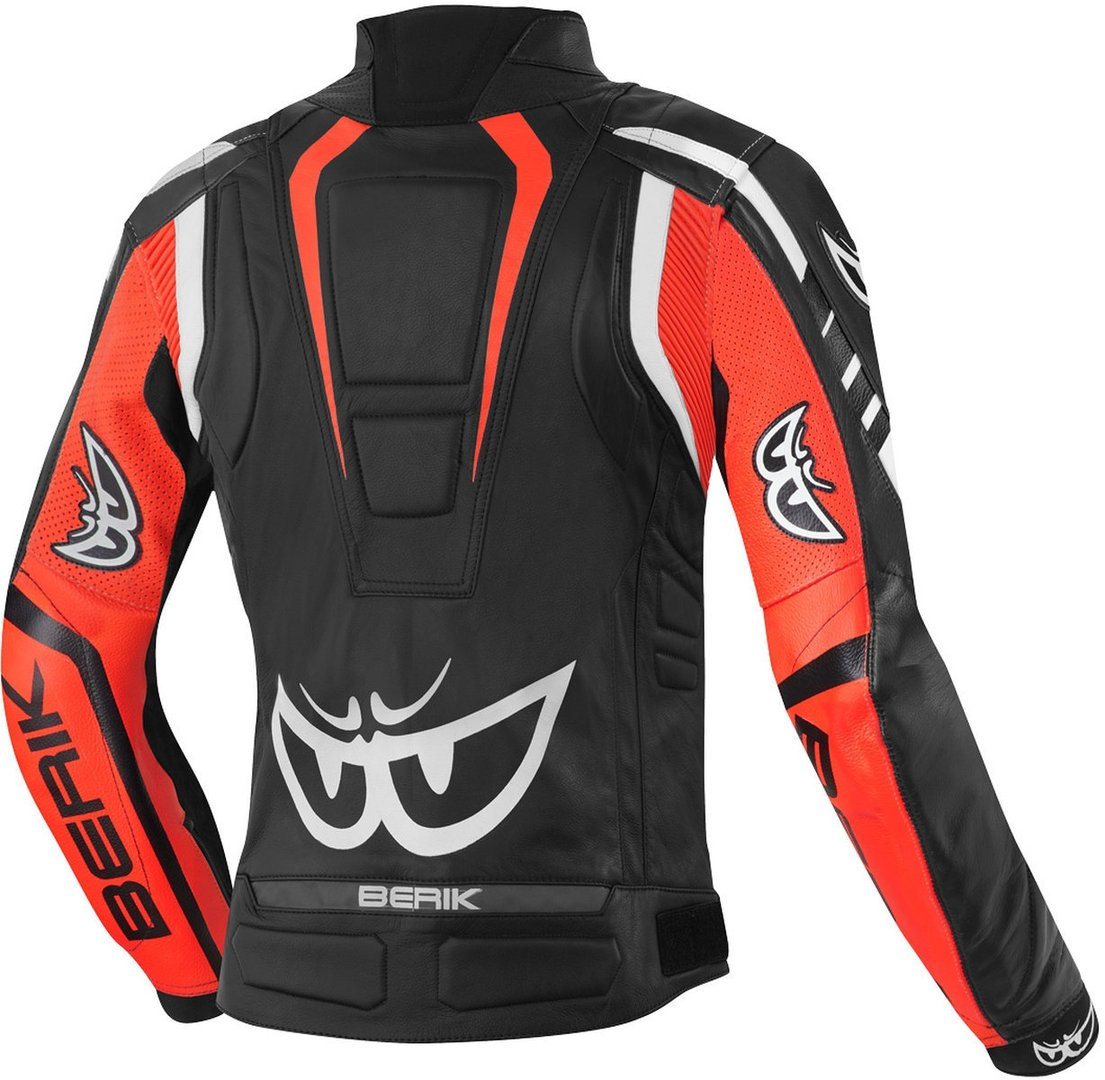 Berik Motorradjacke Striper Damen Motorrad Lederjacke Ellenbogenprotektoren enthalten,herausnehmbares Innenfutter,Schul Bild 2