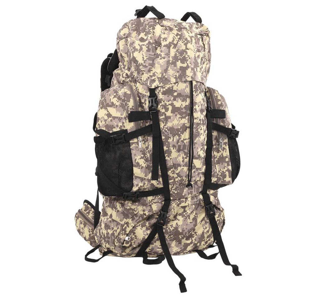 vidaXL Rucksack Wanderrucksack Kamelbraun Tarnfarben 60 L Oxford-Gewebe (1-tlg)