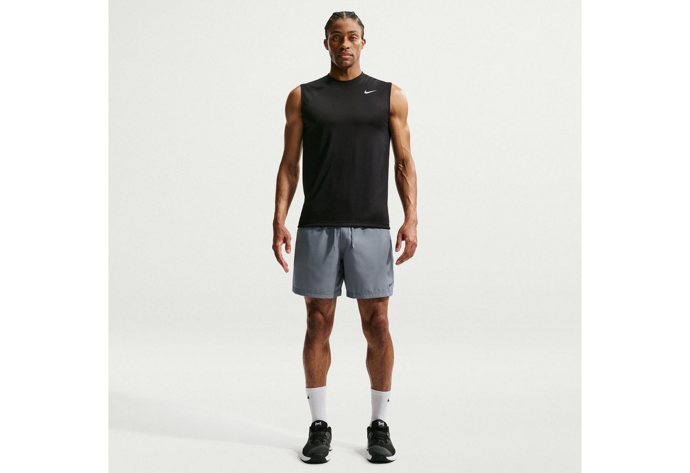 Nike Shorts M NK DF FORM 7IN UL SHORT SMOKE GREY/BLACK